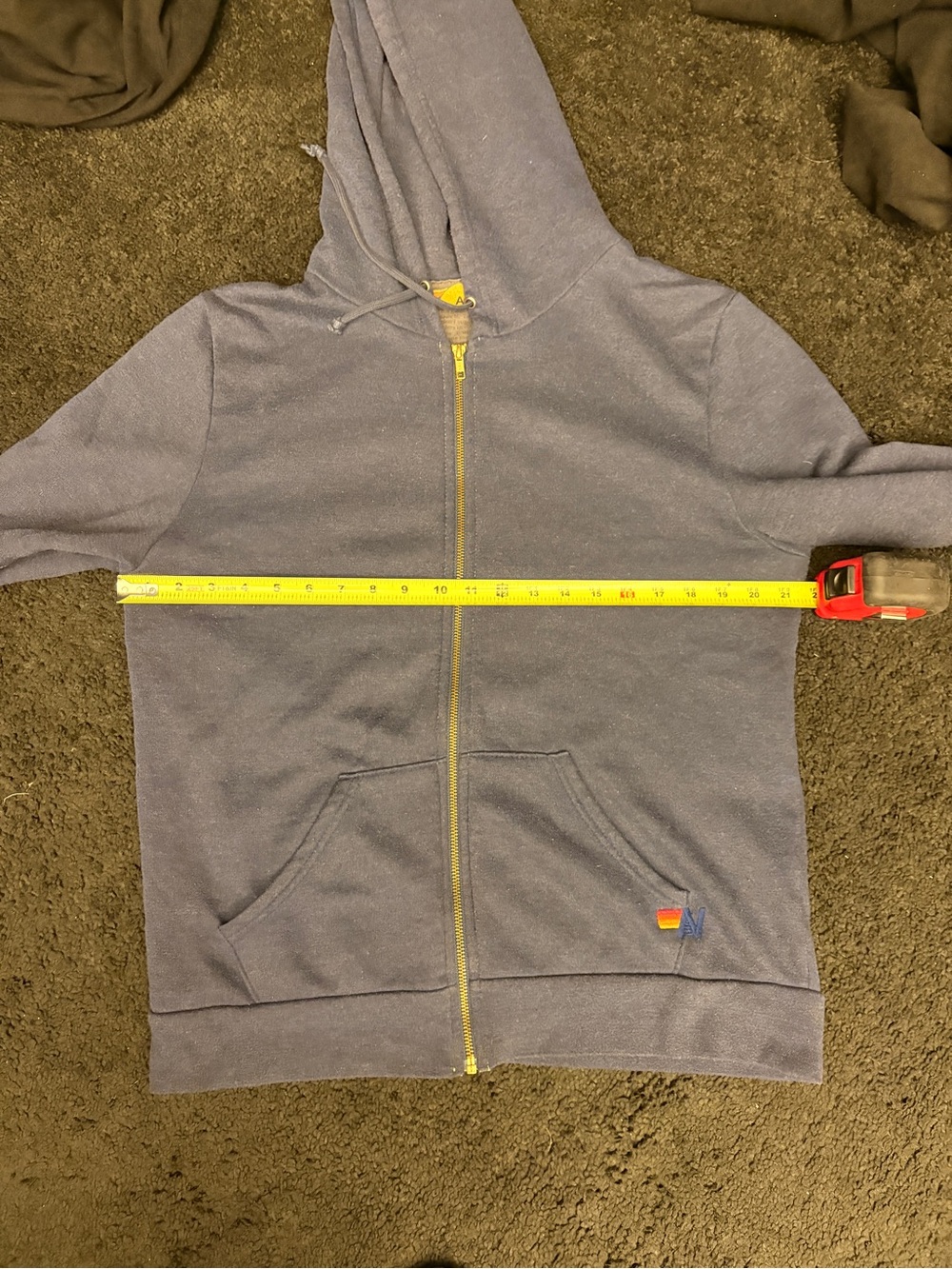 Aviator Nation Navy Hoodie with Yellow⚡️on back - Picture 10 of 10